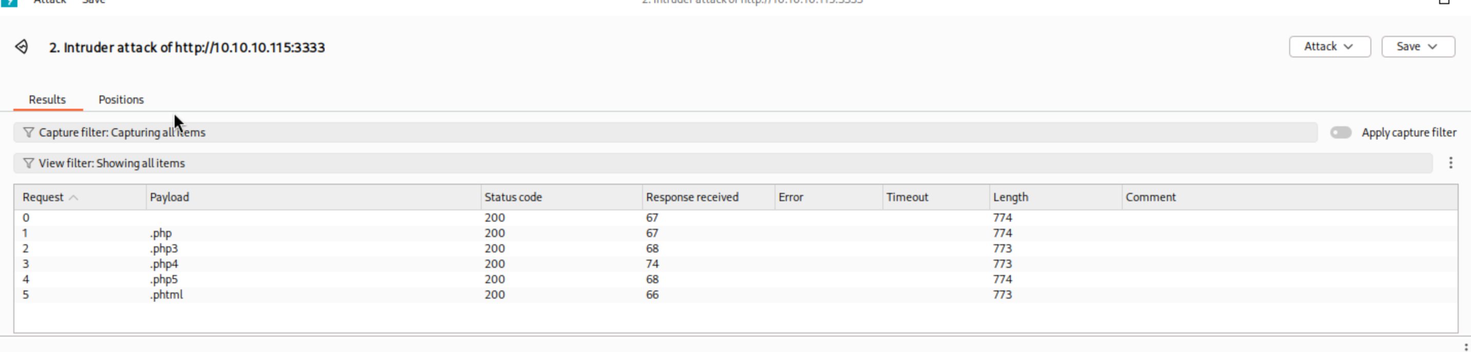 BurpSuite Intruder fuzz