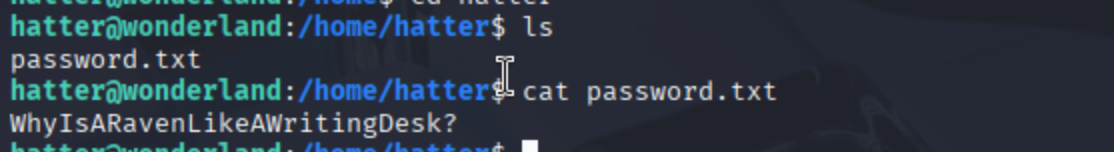 Privilege escalation screenshot